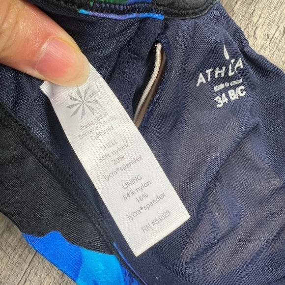 34B/C Athleta Blue Print Twister‎ Bikini Top - Picture 8 of 12